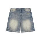 "Star" blue denim Shorts