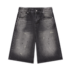 "Star" wide denim shorts