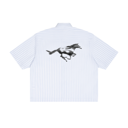 "Ambiguity" boxy stripe shirt