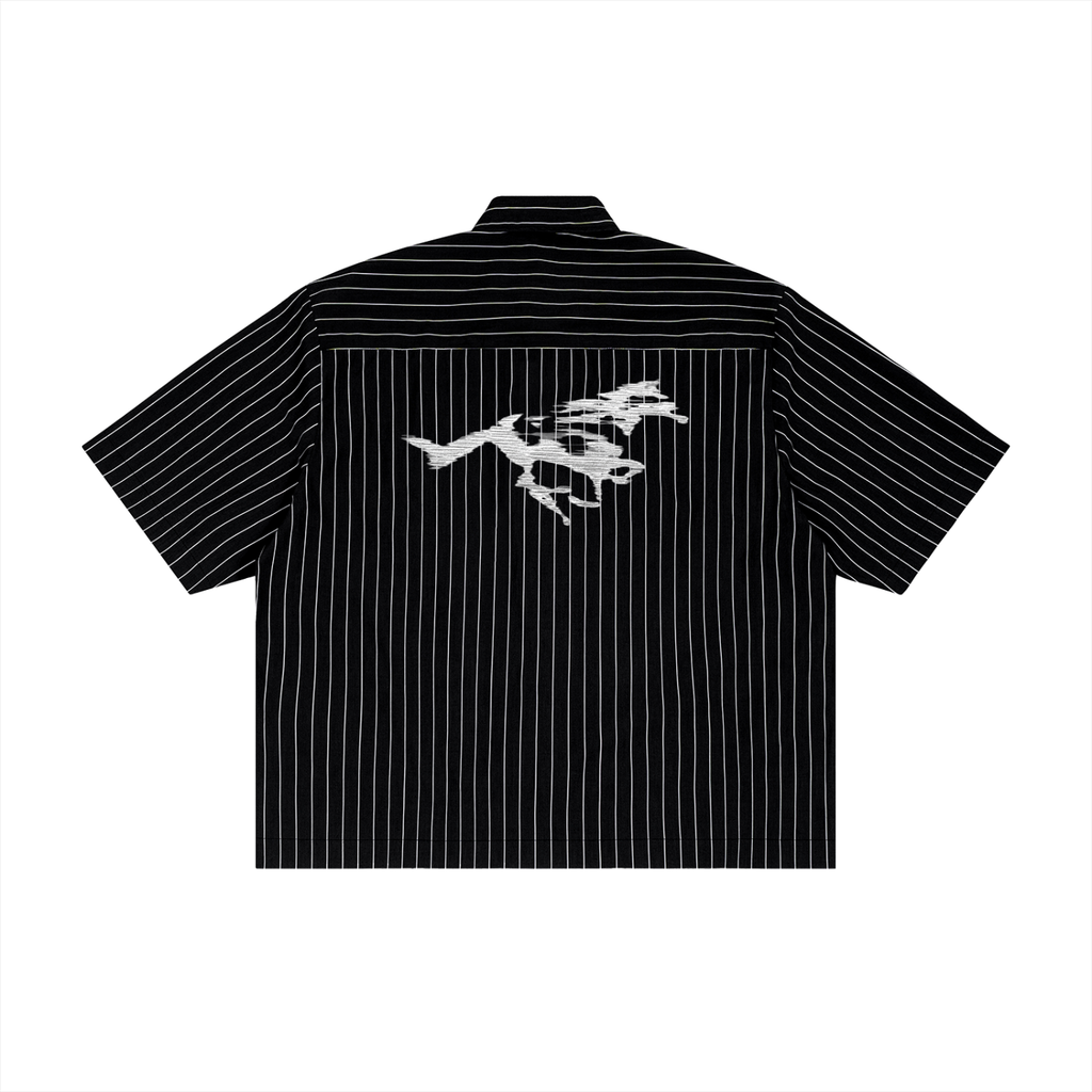 "Ambiguity" boxy stripe shirt