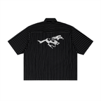 "Ambiguity" boxy stripe shirt