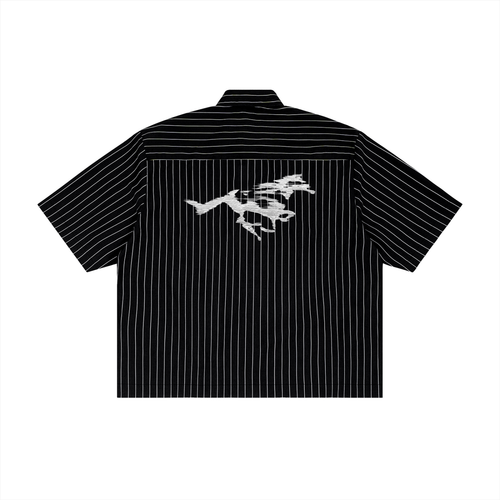"Ambiguity" boxy stripe shirt