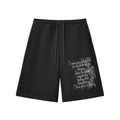 "Scripture" fleece shorts