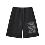 "Scripture" fleece shorts