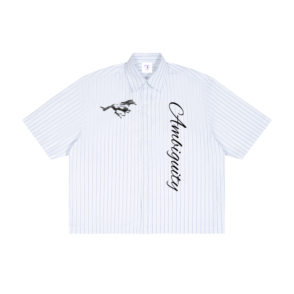 "Ambiguity" boxy stripe shirt