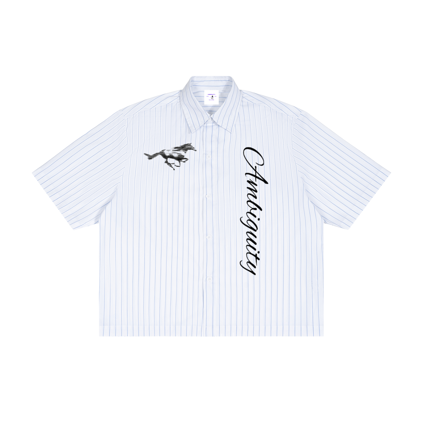 "Ambiguity" boxy stripe shirt
